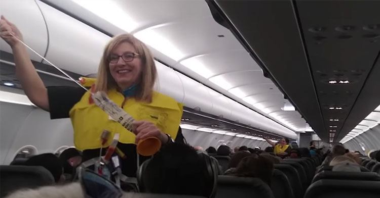 Frontier Airlines Flight Attendant Delivers Hysterical Safety Demo ...