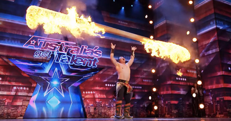 Strong Man Tulga Does Fiery Performance On Australia's Got Talent.  -InspireMore