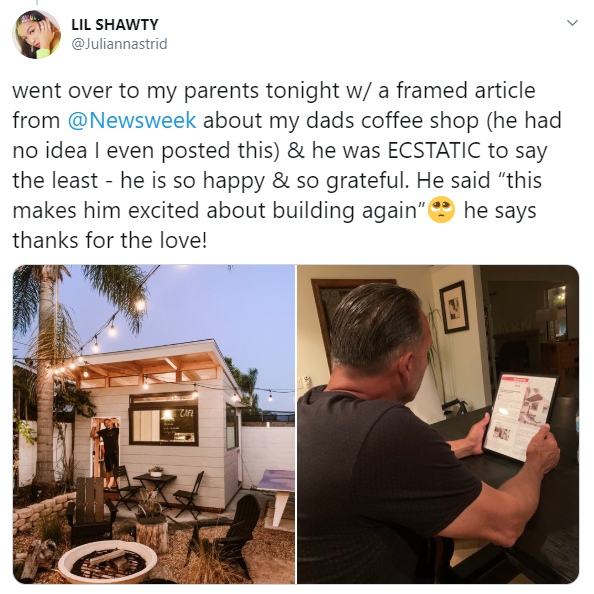 California Dad Builds Mini Coffee Shop in His Backyard