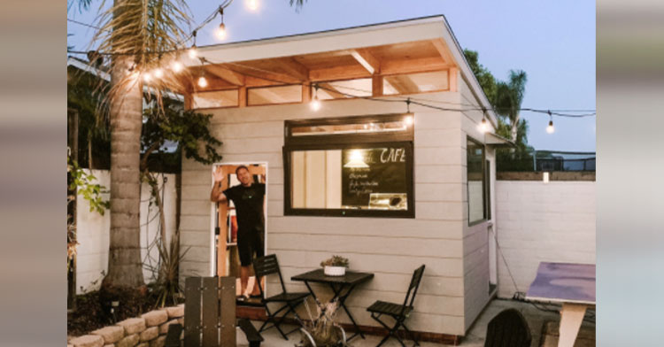 California Dad Builds Mini Coffee Shop in His Backyard