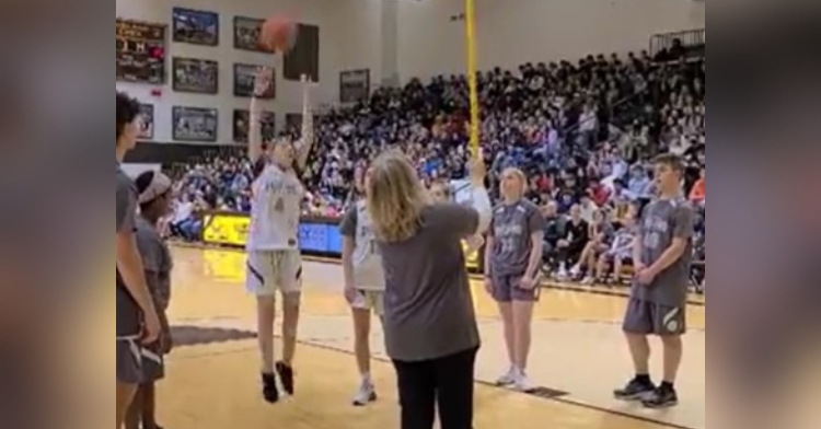 Blind Basketball Player Sinks Perfect Shot With A Little Help From The ...