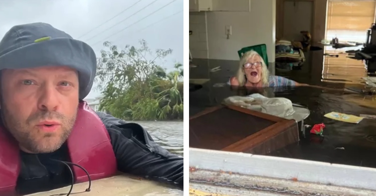 Johnny Lauder swims through floodwater to rescue mother during Hurricane Ian