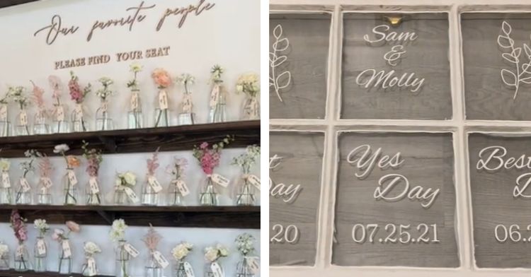 These creative couples had the best wedding decor.
