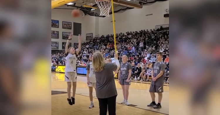 When Blind Girl Attempts To Shoot A Basket, The Entire Crowd Goes ...