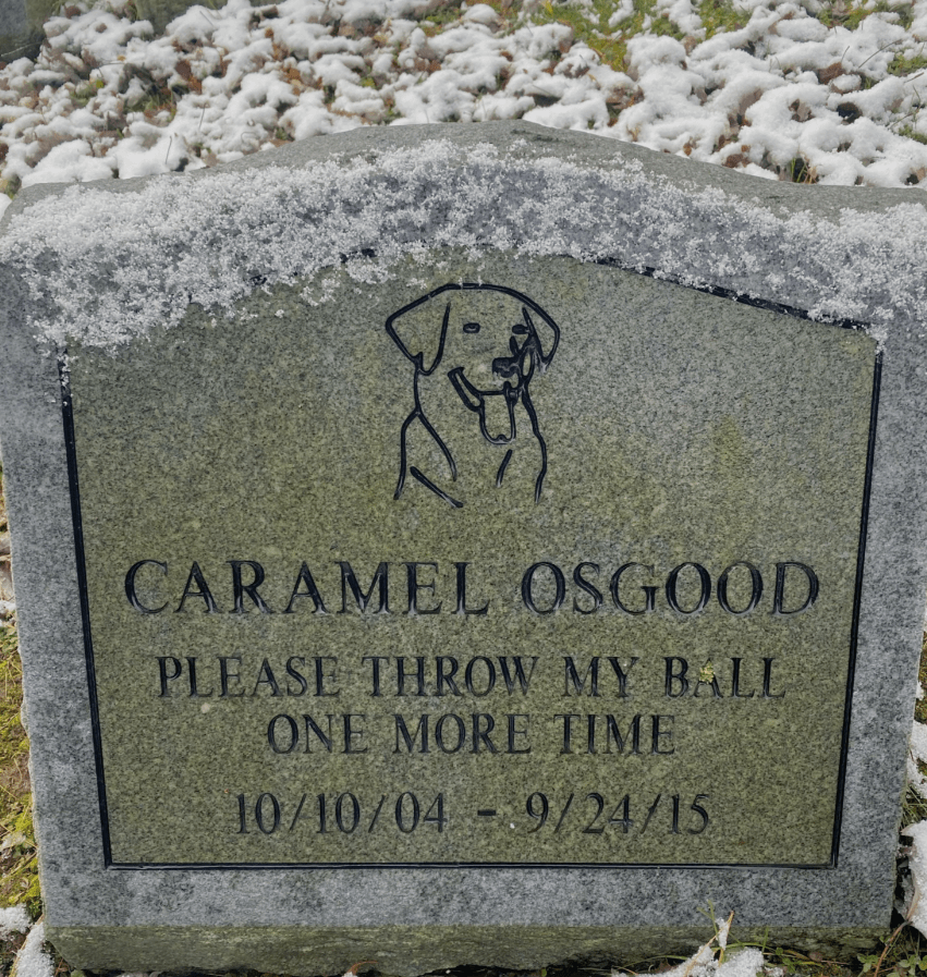 caramel osgood headstone