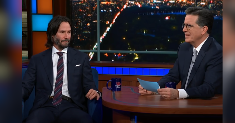 keanu reeves and stephen colbert