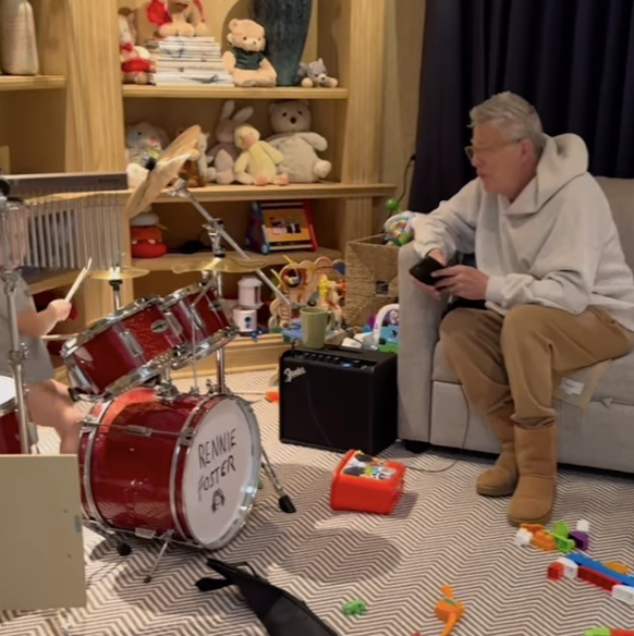 Katharine McPhee And David Foster’s 2-Yr-Old Has Serious Drumming ...