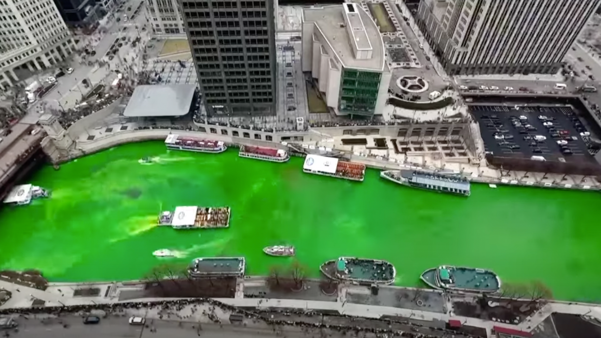 Chicago River Turns A Magical Shade Of Green For St. Patrick's Day Watch