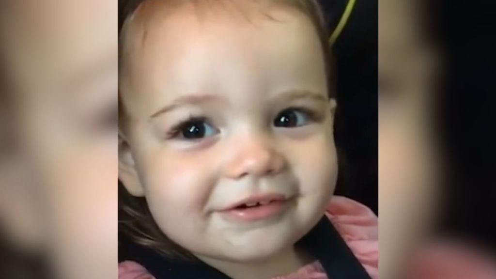 An adorable toddler smiling into the camera.