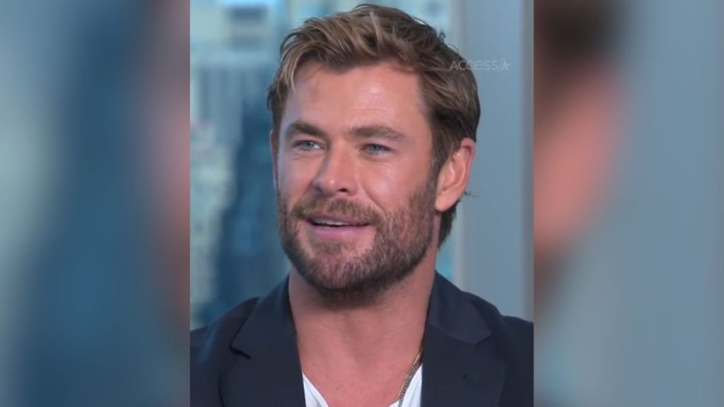 Chris Hemsworth smiling during an interview.