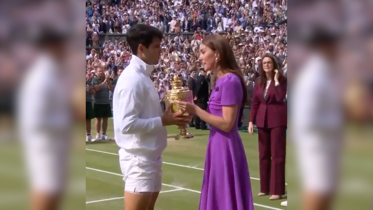 Princess Kate Beams As She Hands Wimbledon Winner Trophy