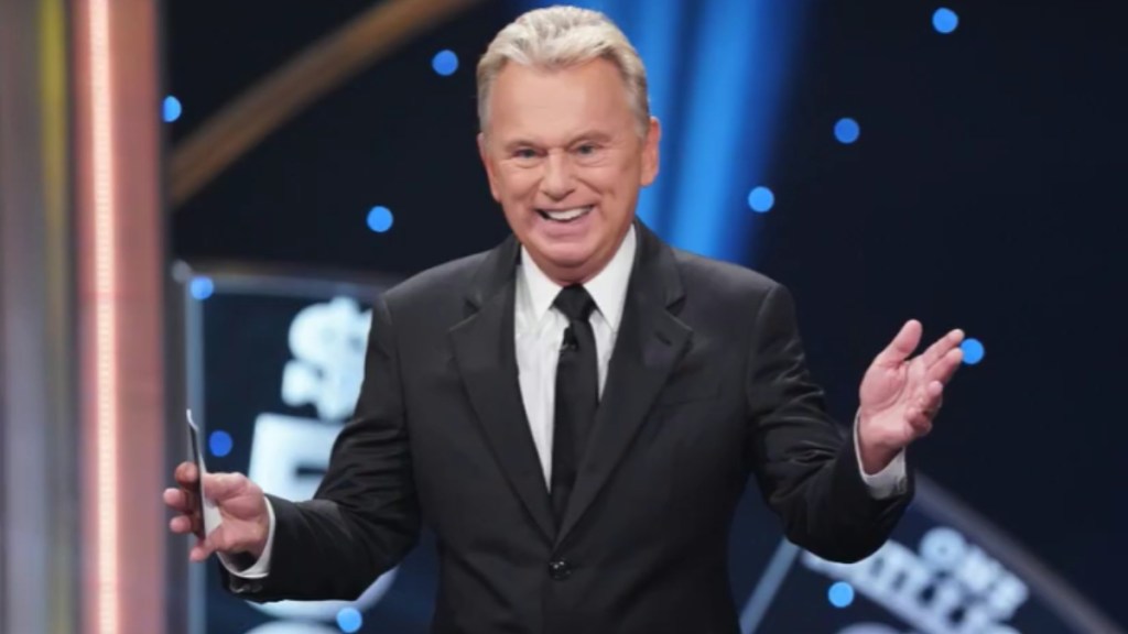 Pat Sajak smiles wide