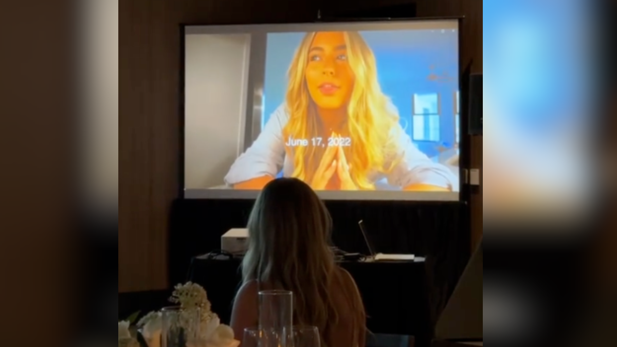 Bride plays video diary … “I think I met my future husband”