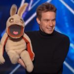 Image shows Ventriloquist Jack Williams with his puppet, Foster, during their 2022 AGT audition.