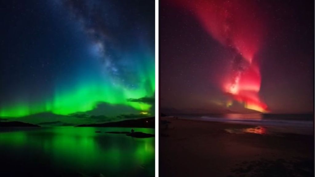 Northern lights seen over the Outer Banks in North Carolina.