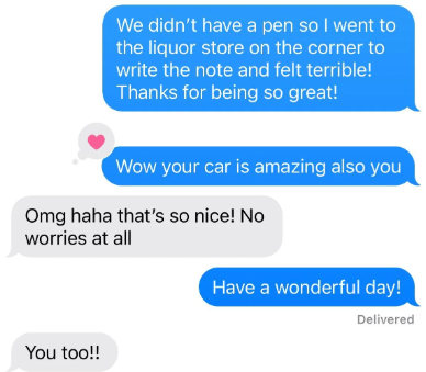 Man Leaves Note After Hitting Stranger’s Car & It Turns Into Surprisingly Wholesome Exchange