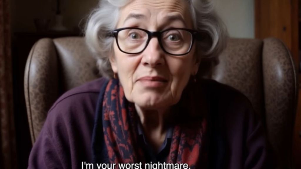 Image shows Grandma Daisy, an AI designed to tackle phone scammers.