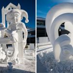 Images show 2nd and 3rd place winners in the Breckenridge Snow Sculpture competition.