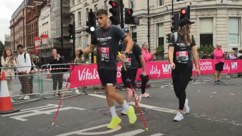 Tim Marovt participating in the London Marathon.