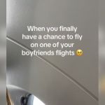 Text that reads, "When you finally have a chance to fly on one of your boyfriend's flights."