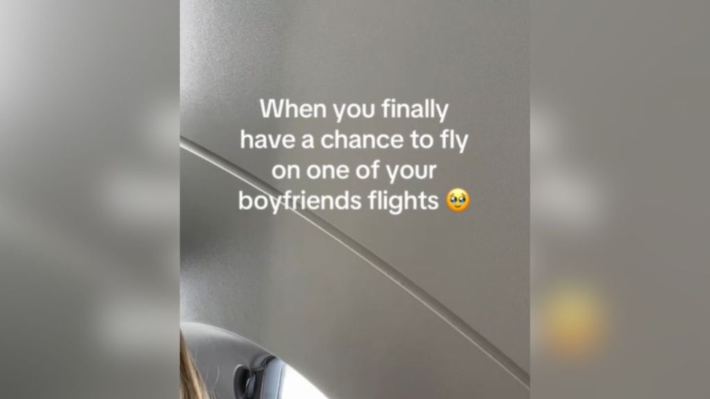 Text that reads, "When you finally have a chance to fly on one of your boyfriend's flights."