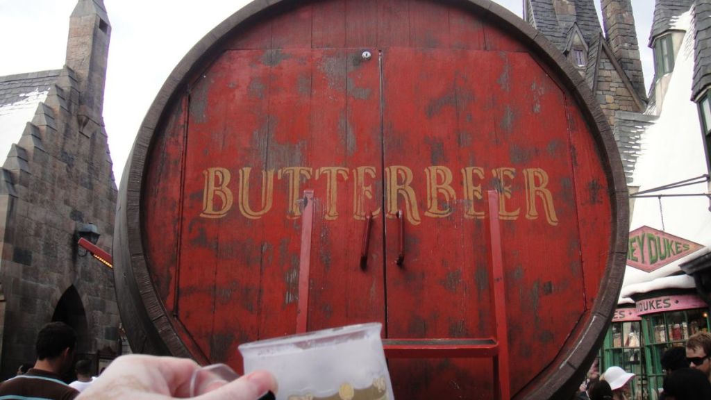 A massive keg labeled "Butterbeer."