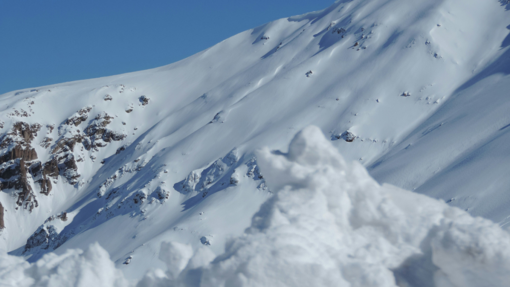 a snow-covered mountain