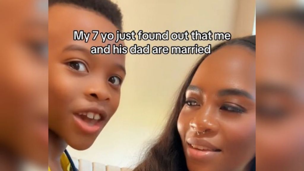 A young son comes to the realization that his mom and dad are married.